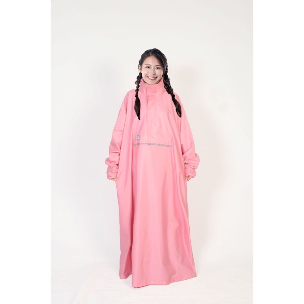 秒穿世袋雨衣 側開拉鏈速穿 可揹包包雨衣 口袋雨衣-規格圖11