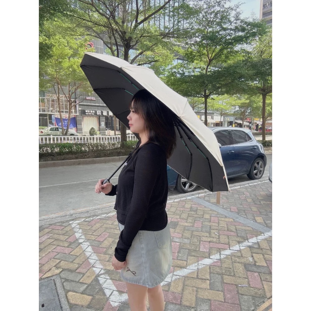 現貨✨大傘面素色節節收自動傘 安全自動傘-細節圖6