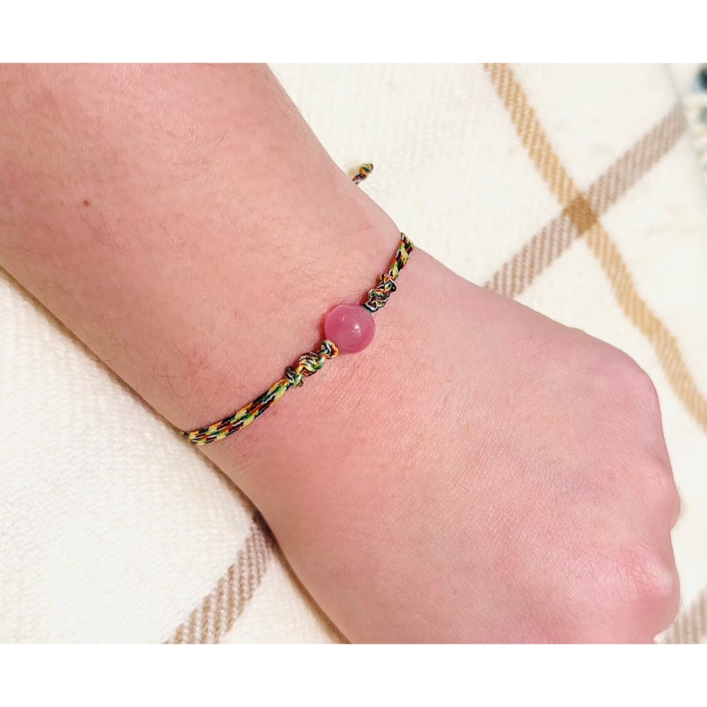 《臻之 virginia》 傳統五色繩與溫潤貓眼石 守護平安 提升好運手繩-規格圖4