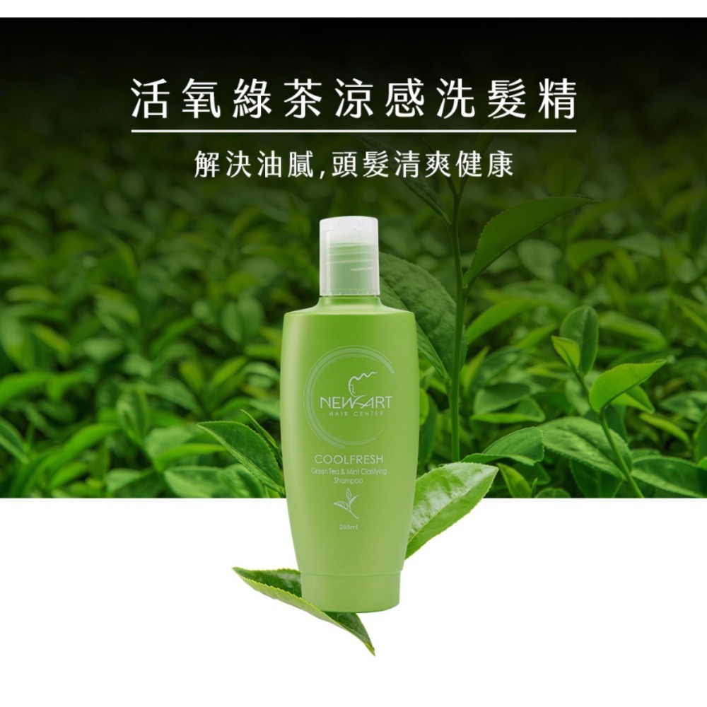 綠茶油切涼感洗髮精285ml