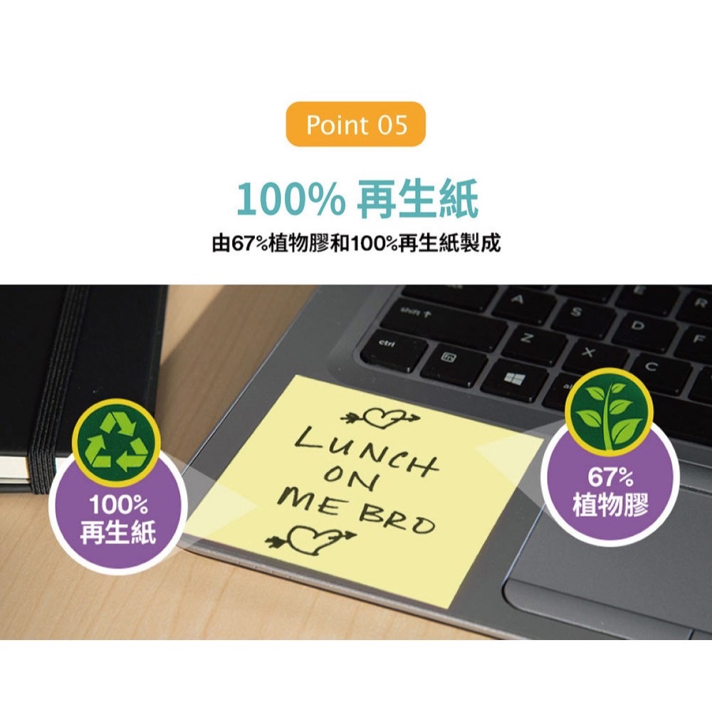 3M✨利貼狠黏 3x3便條紙（70張x12本）藍綠色系-細節圖7