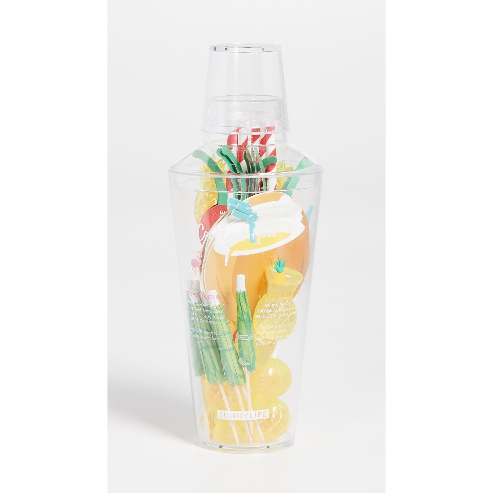 唯ㄧ現貨 💖 澳洲 SunnyLife ☀️ 絕版精品！繽紛 > 吸管、杯墊、裝飾、製冰器、攪伴棒、雪克杯、31件組！-細節圖2