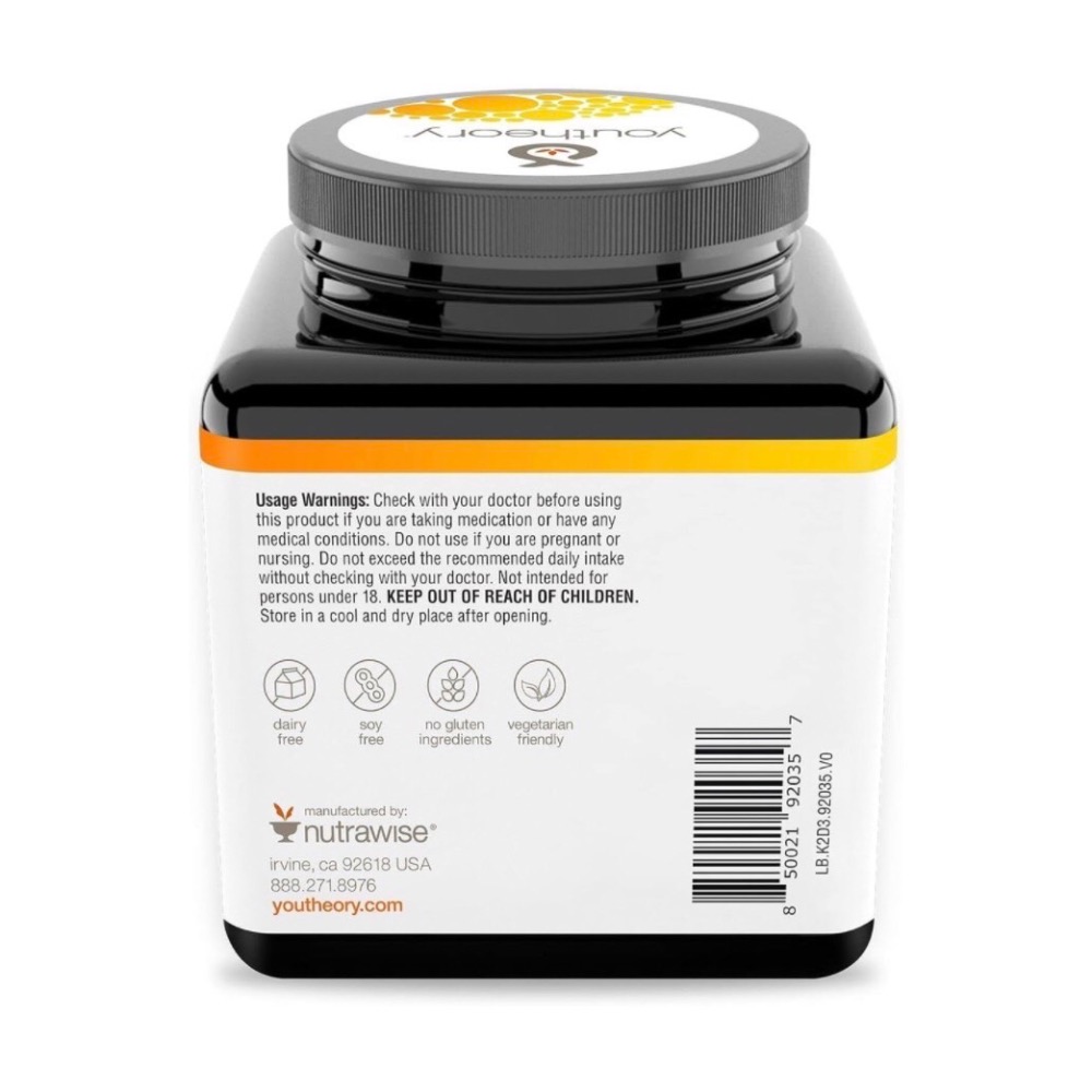 Youtheory(年輕原理)~頂級版💌維生素!維他命!K2+D3👩🏻高單位!加增強錠!鈣片鈣錠!限購限量🥰完整守護版!-細節圖4