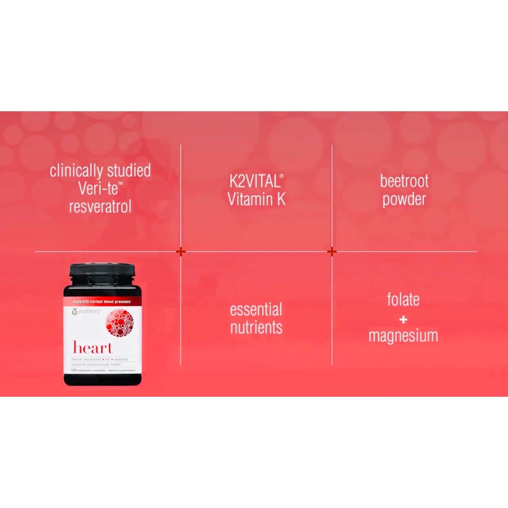 Youtheory年輕原理💌心臟/心血管!抗氧化專門版!葉酸/白藜蘆醇/維生素K2👩🏻高單位!專利配方!限量購💓完整守護!-細節圖9