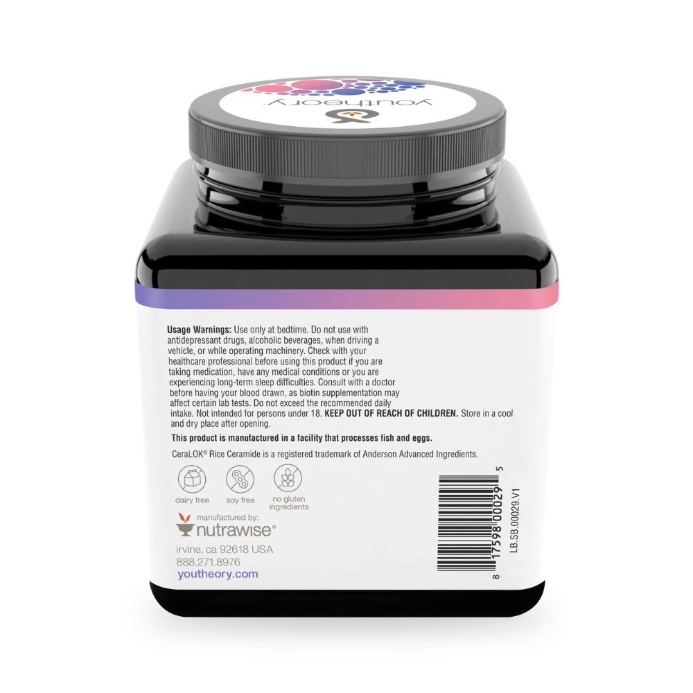 Youtheory(年輕原理)👩🏻夜間肌膚!親膚營養專門款💌胜肽蛋白!神經醯胺(賽洛美/分子釘)!膠原蛋白!花青素!-細節圖3