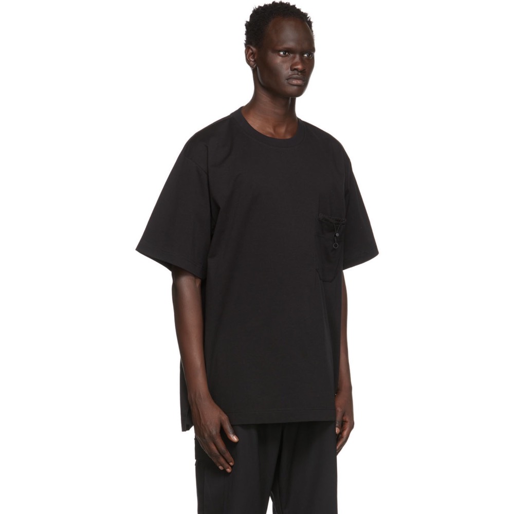 唯ㄧ現貨 💖 Y3 (Y-3) 💛 絕版精品！黑色！口袋繡 > 短袖、T恤、T-Shirt！-細節圖4