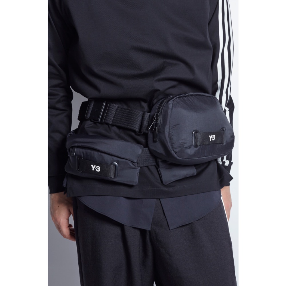 唯ㄧ現貨 💖 Y3 (Y-3) 💛 絕版精品！黑色！披繡版 > 腰包、發財包、側背包、斜背包、肩背包！-細節圖5