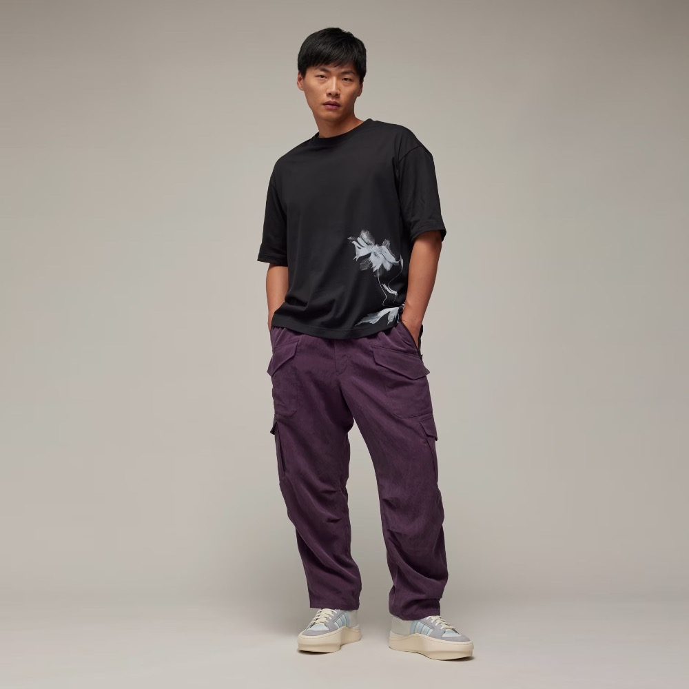 唯ㄧ現貨 💖 Y3 (Y-3) 💛 絕版精品！黑色！Boxy！花卉 > 刺繡、短袖、T恤、T-Shirt！-細節圖4