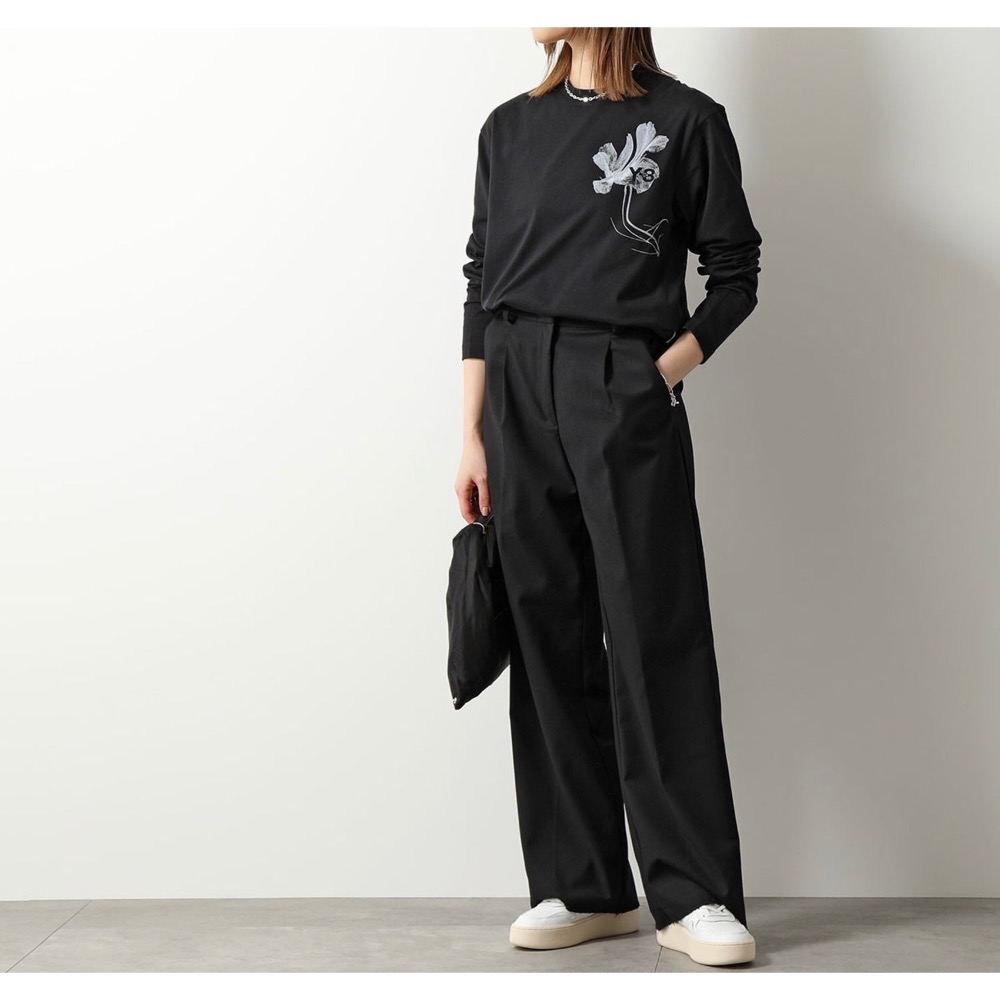 唯ㄧ現貨 💖 Y3 (Y-3) 💛 絕版精品！黑色！花語 > 刺繡、長袖、衛衣、T恤、T-Shirt！-細節圖9