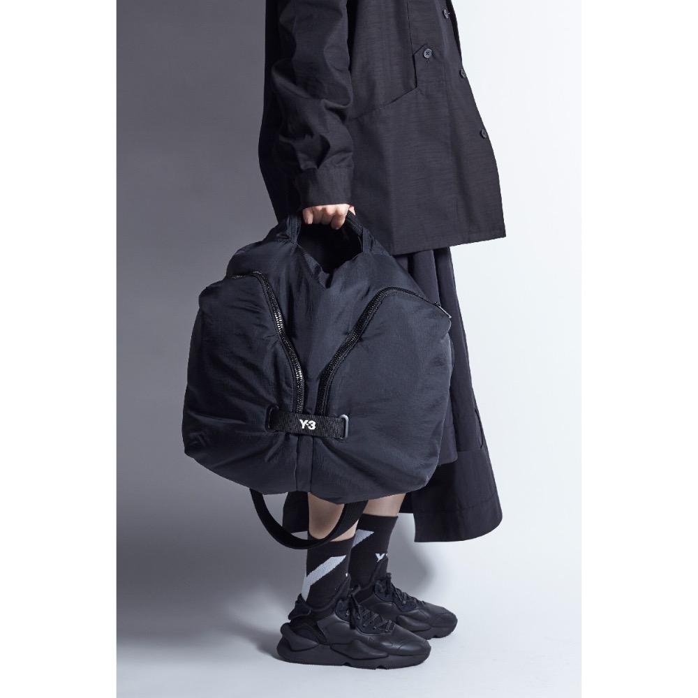 唯ㄧ現貨 💖 Y3 (Y-3) 💛 絕版精品！黑色！落雁紋繡 > 托特包、側背包、斜背包、肩背包！-細節圖2