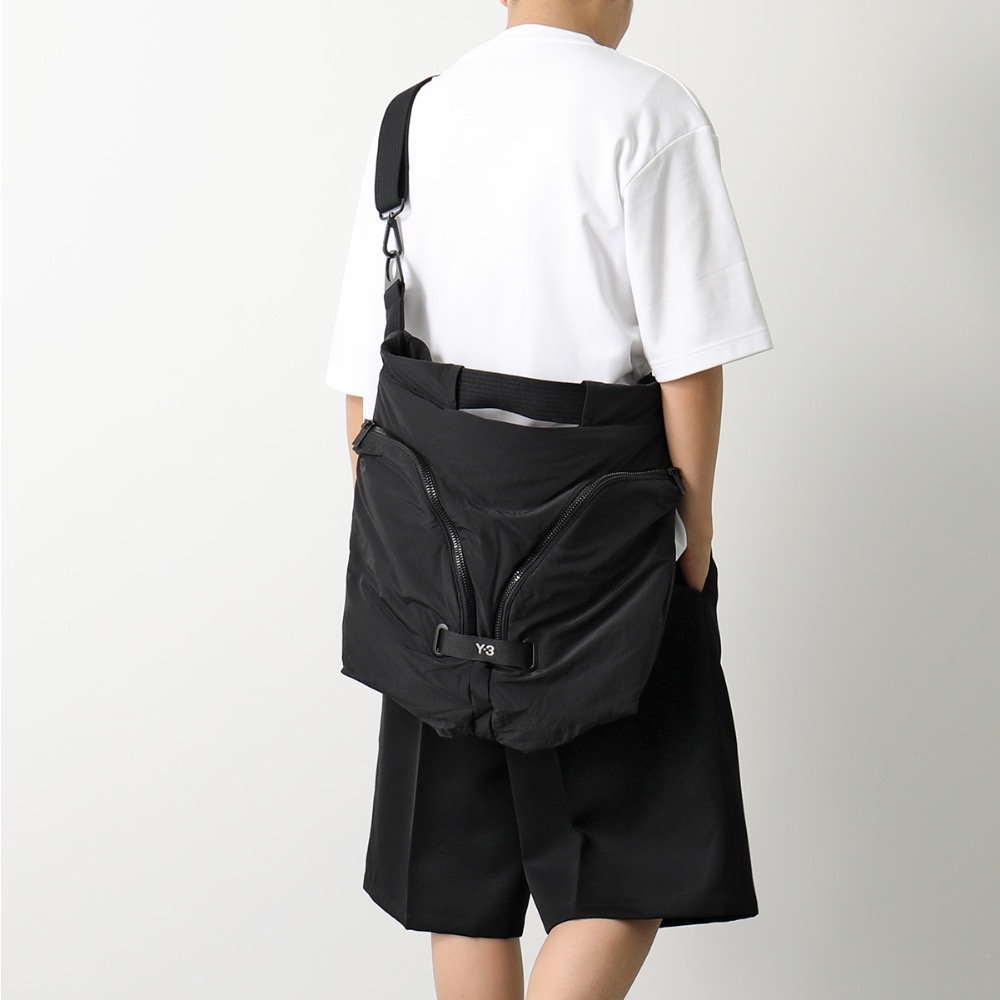 唯ㄧ現貨 💖 Y3 (Y-3) 💛 絕版精品！黑色！落雁紋繡 > 托特包、側背包、斜背包、肩背包！-細節圖6