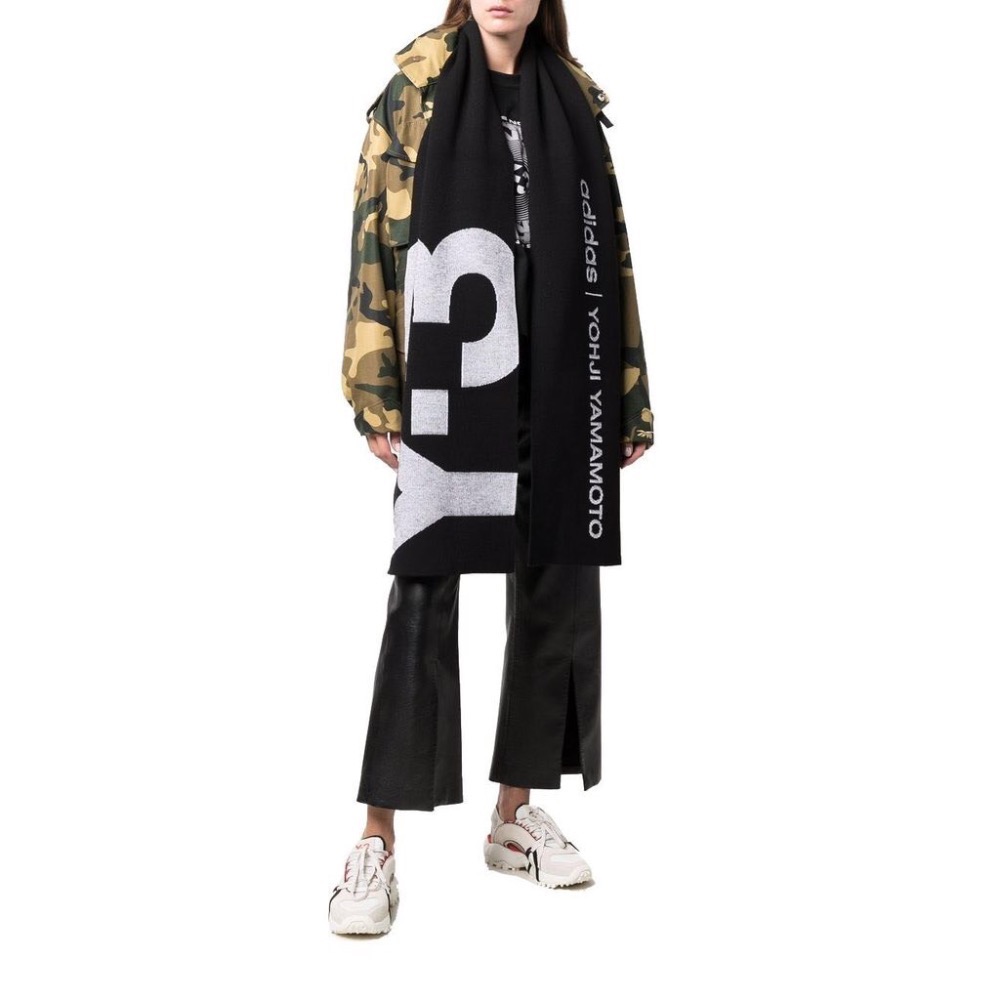 唯ㄧ現貨 💖 Y3 (Y-3) 💛 絕版精品！黑色！手洗、冷洗羊毛！羅馬尼亞製！聚睛焦點 > 圍巾、披肩！-細節圖4