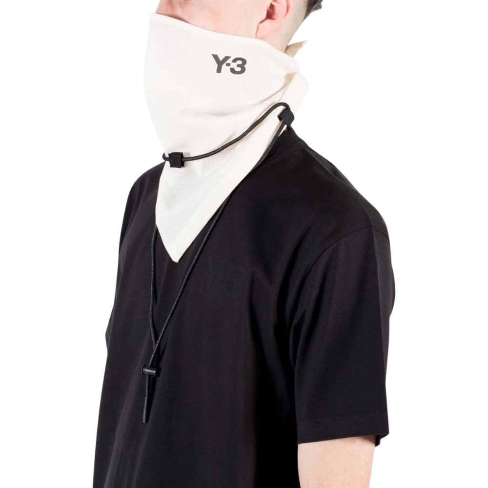 唯ㄧ現貨 💖 Y3 (Y-3) 💛 絕版精品！奶油色、淺米色！手洗、冷洗！俐落 > 圍巾、領巾、方巾、口罩、三角巾！-細節圖5