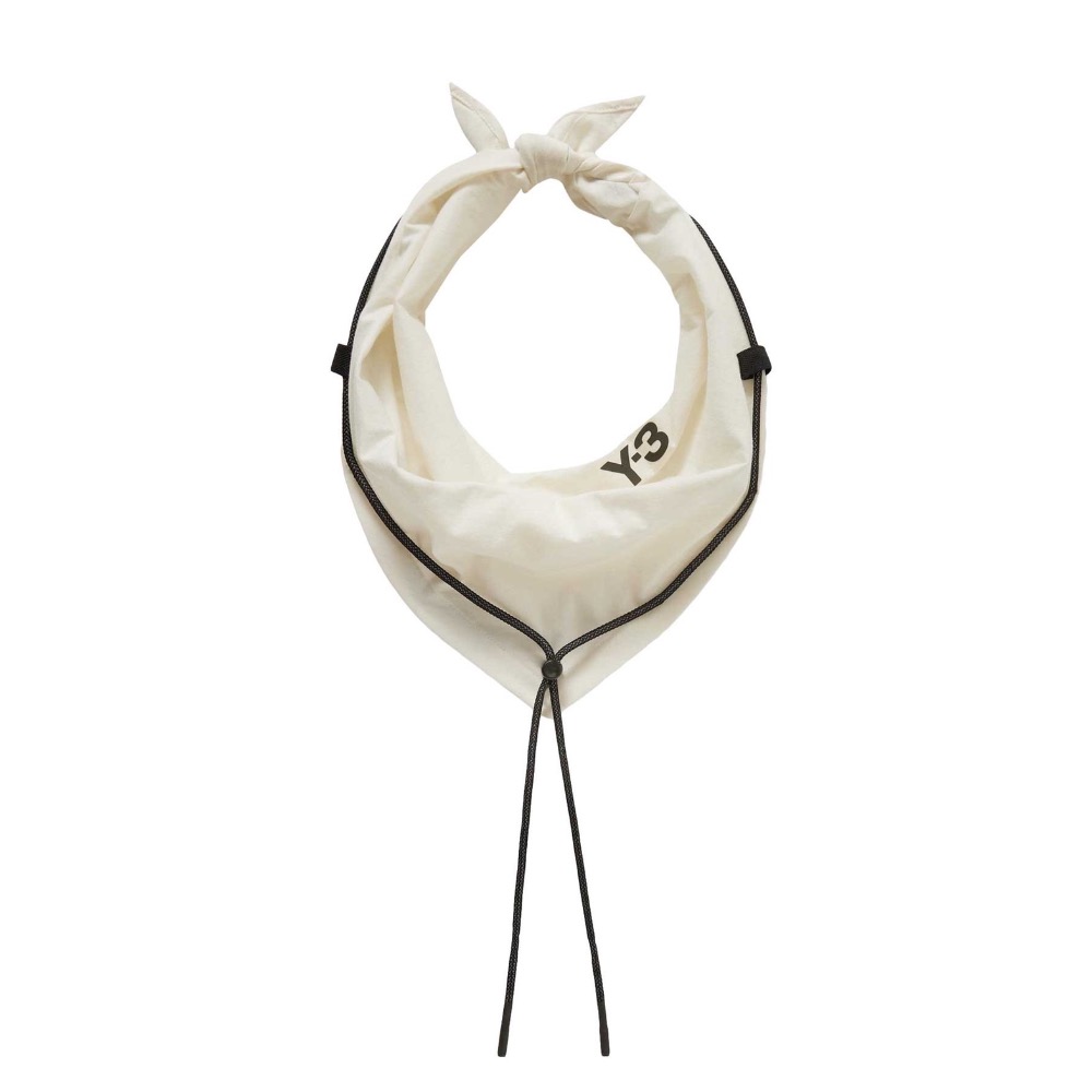 唯ㄧ現貨 💖 Y3 (Y-3) 💛 絕版精品！奶油色、淺米色！手洗、冷洗！俐落 > 圍巾、領巾、方巾、口罩、三角巾！-細節圖11