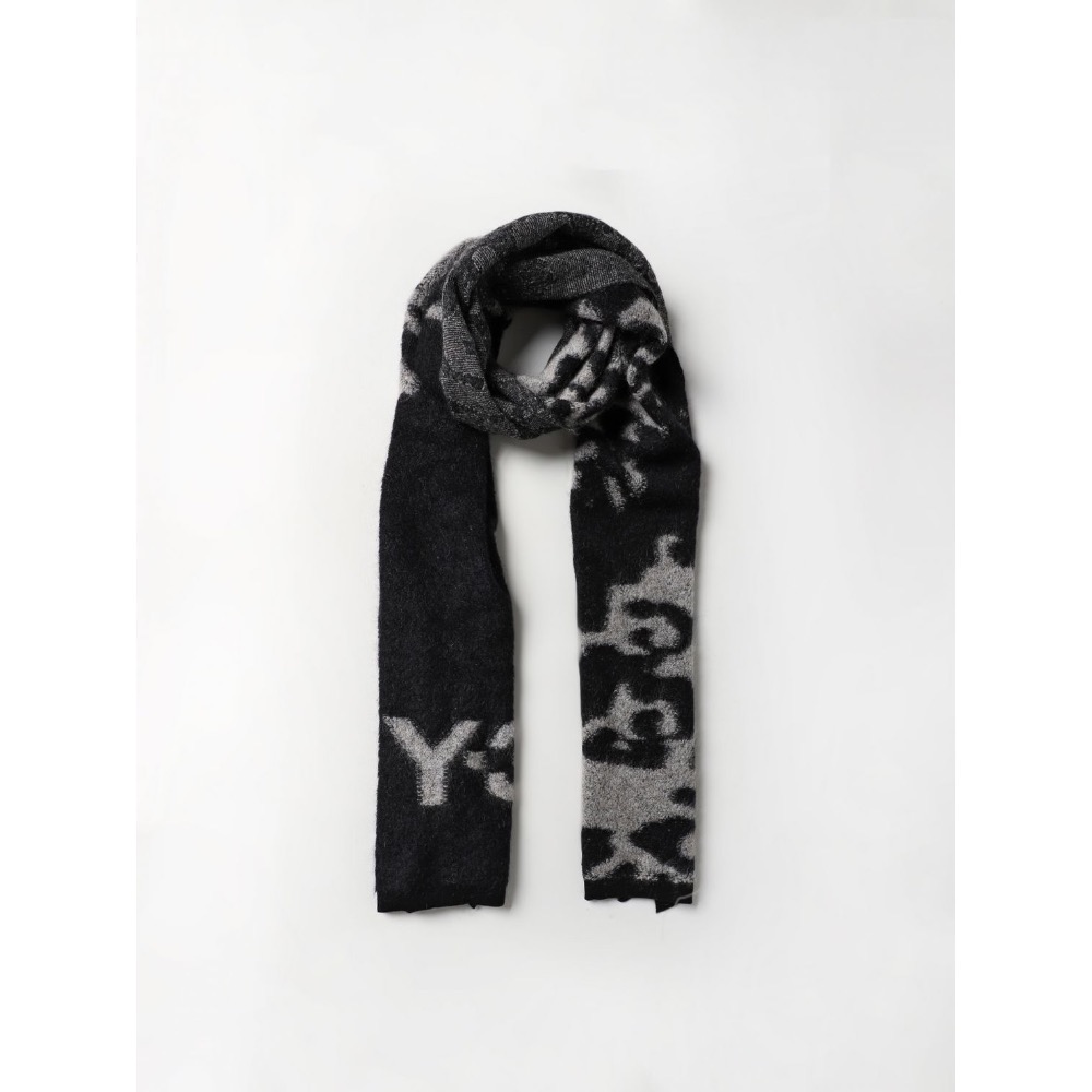唯ㄧ現貨 💖 Y3 (Y-3) 💛 絕版精品！黑色！手洗、冷洗羊毛！羅馬尼亞製！絢麗花豹 🖤 圍巾、披肩！-細節圖8