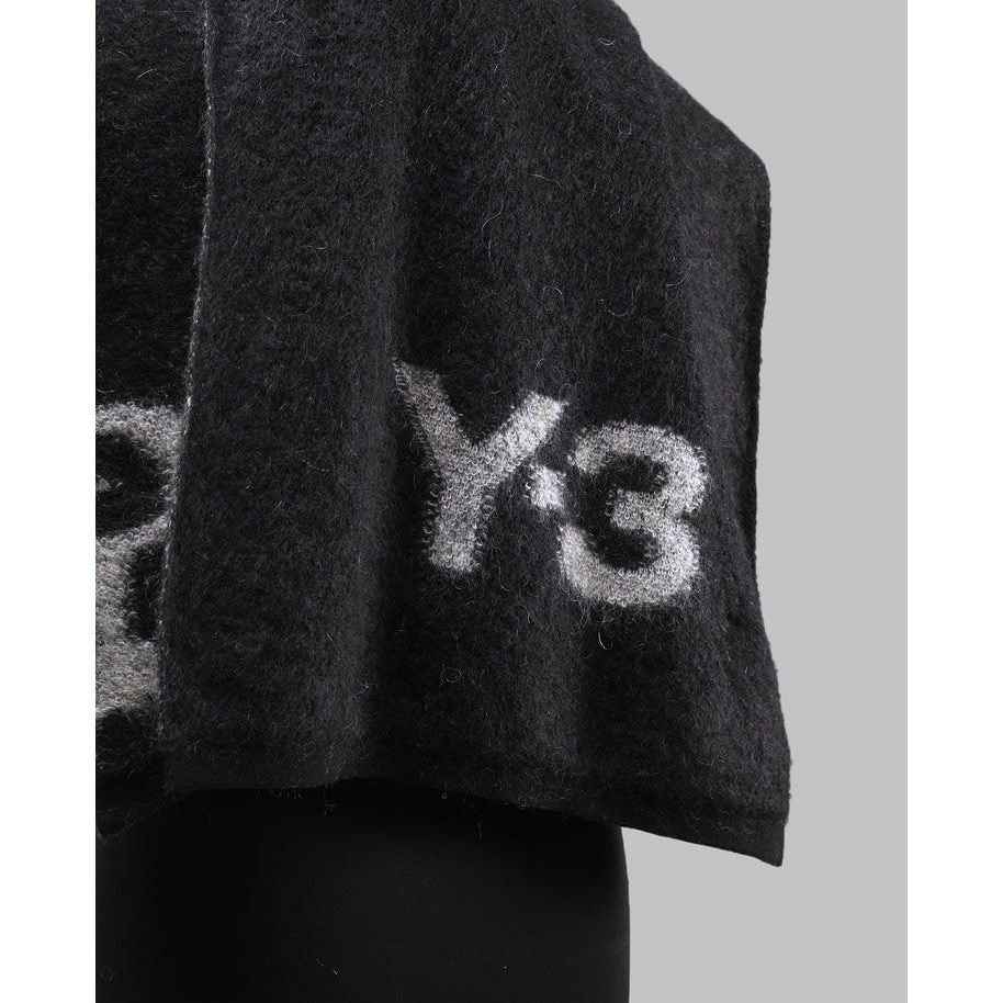 唯ㄧ現貨 💖 Y3 (Y-3) 💛 絕版精品！黑色！手洗、冷洗羊毛！羅馬尼亞製！絢麗花豹 🖤 圍巾、披肩！-細節圖10
