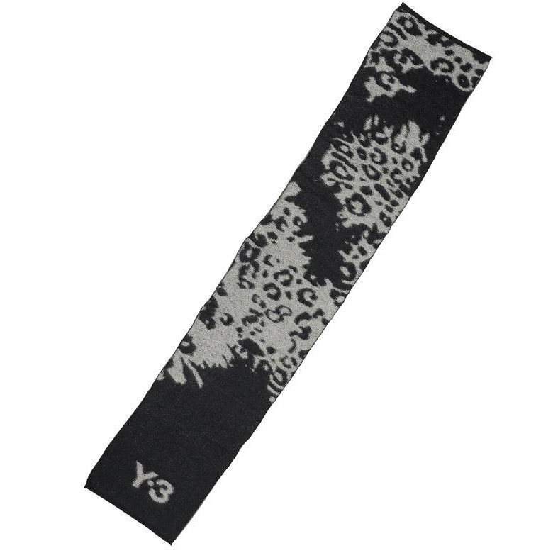 唯ㄧ現貨 💖 Y3 (Y-3) 💛 絕版精品！黑色！手洗、冷洗羊毛！羅馬尼亞製！絢麗花豹 🖤 圍巾、披肩！-細節圖11