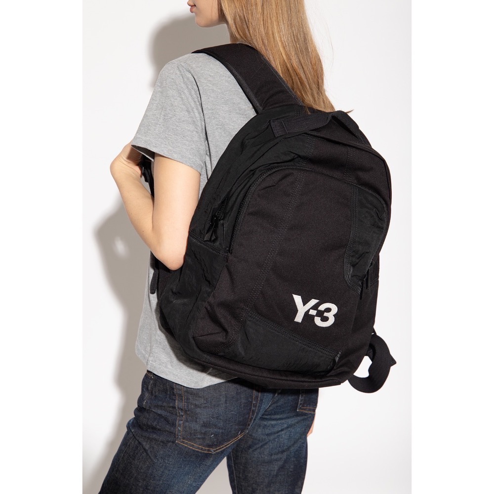唯ㄧ現貨 💖 Y3 (Y-3) 💛 絕版精品！黑色！優雅紋繡 > 後背包！-細節圖8