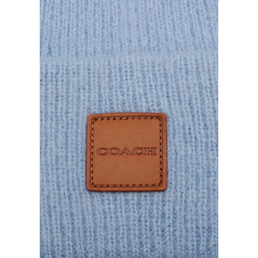 唯ㄧ現貨 💖 COACH 🖤 絕版精品！薄荷、霧藍色！手洗、冷洗羊毛！蔻馳 > 羊毛帽、毛線帽、針織帽！-細節圖4