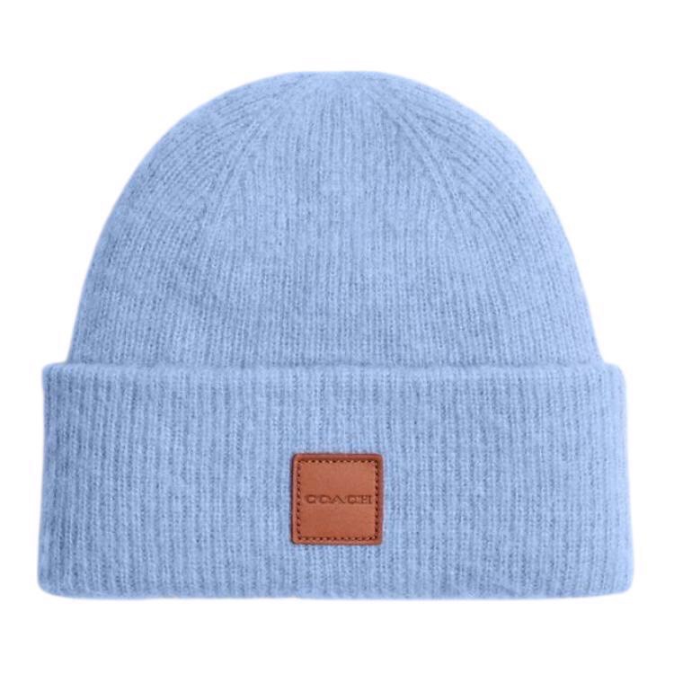 唯ㄧ現貨 💖 COACH 🖤 絕版精品！薄荷、霧藍色！手洗、冷洗羊毛！蔻馳 > 羊毛帽、毛線帽、針織帽！-細節圖5