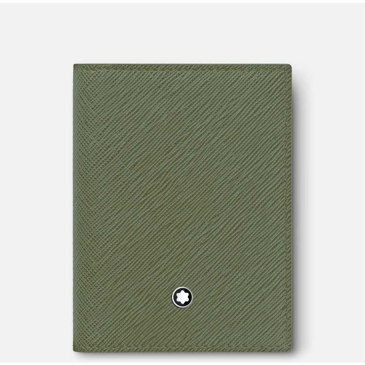 唯ㄧ現貨 💖 MONTBLANC (萬寶龍) 👩🏻 絕版精品！莫蘭迪、陶綠色！繽紛 > 皮夾、短夾、卡夾、錢包、名片夾！-細節圖3