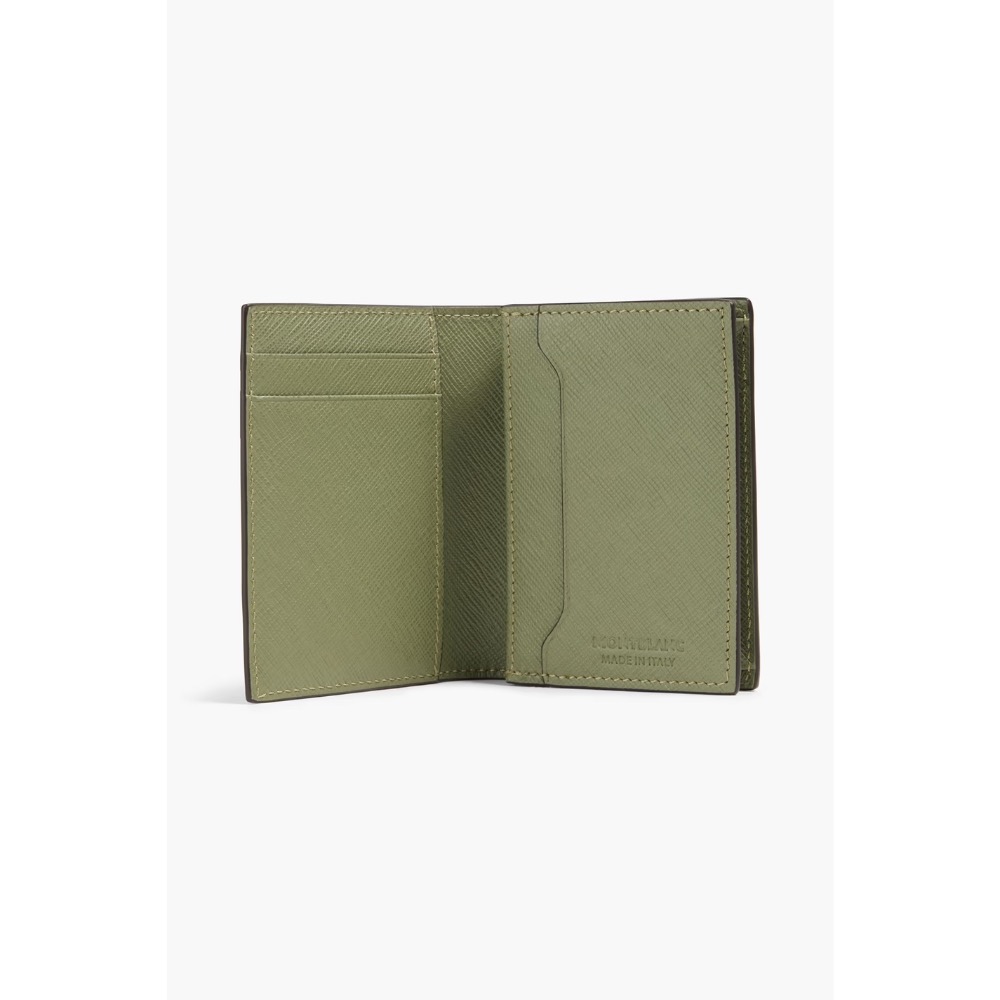 唯ㄧ現貨 💖 MONTBLANC (萬寶龍) 👩🏻 絕版精品！莫蘭迪、陶綠色！繽紛 > 皮夾、短夾、卡夾、錢包、名片夾！-細節圖6