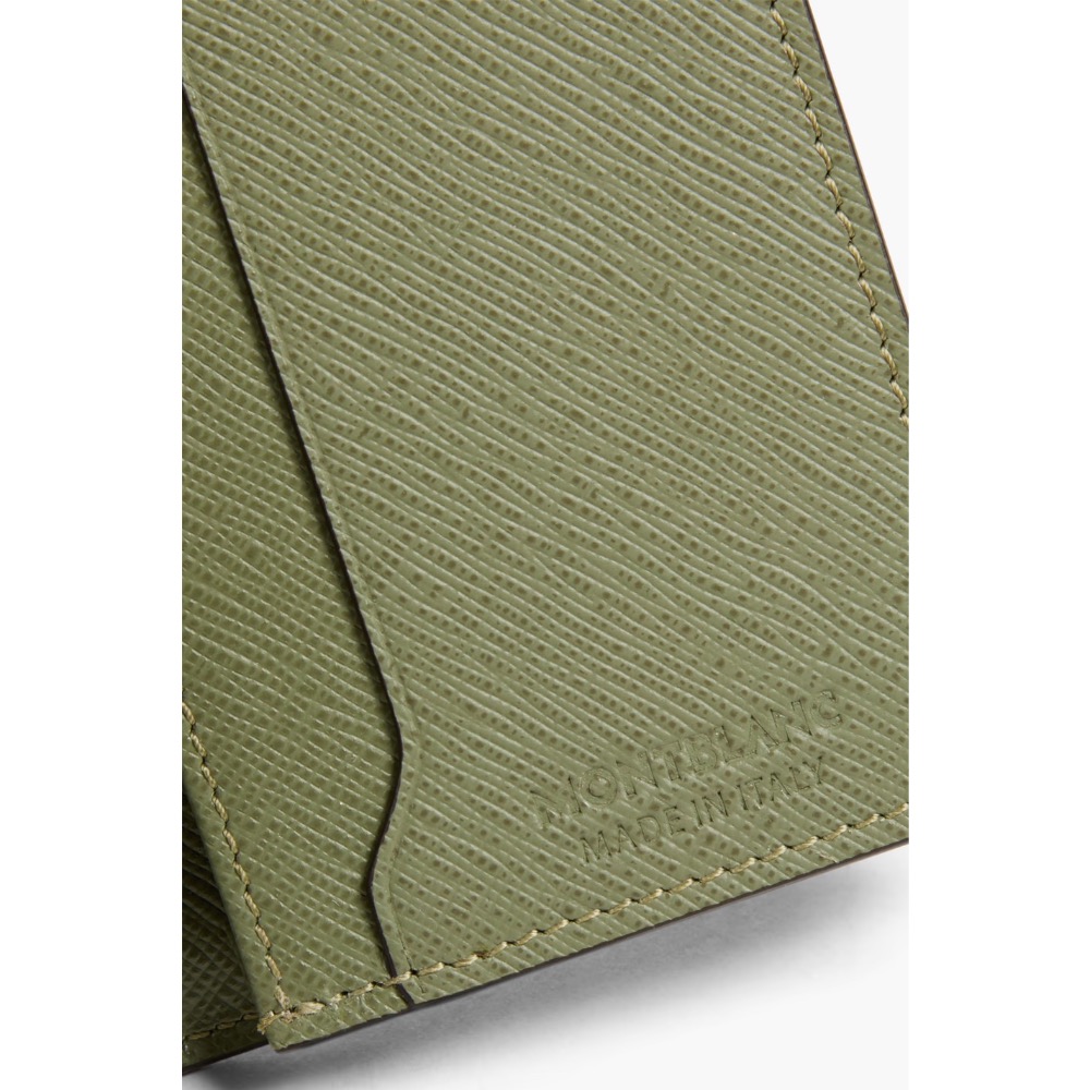 唯ㄧ現貨 💖 MONTBLANC (萬寶龍) 👩🏻 絕版精品！莫蘭迪、陶綠色！繽紛 > 皮夾、短夾、卡夾、錢包、名片夾！-細節圖7
