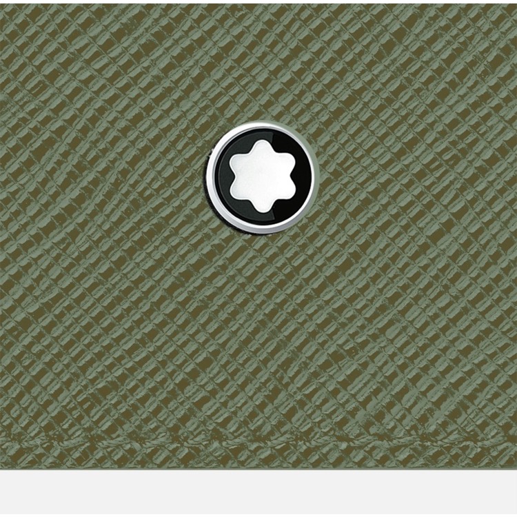 唯ㄧ現貨 💖 MONTBLANC (萬寶龍) 👩🏻 絕版精品！莫蘭迪、陶綠色！繽紛 > 皮夾、短夾、卡夾、錢包、名片夾！-細節圖9