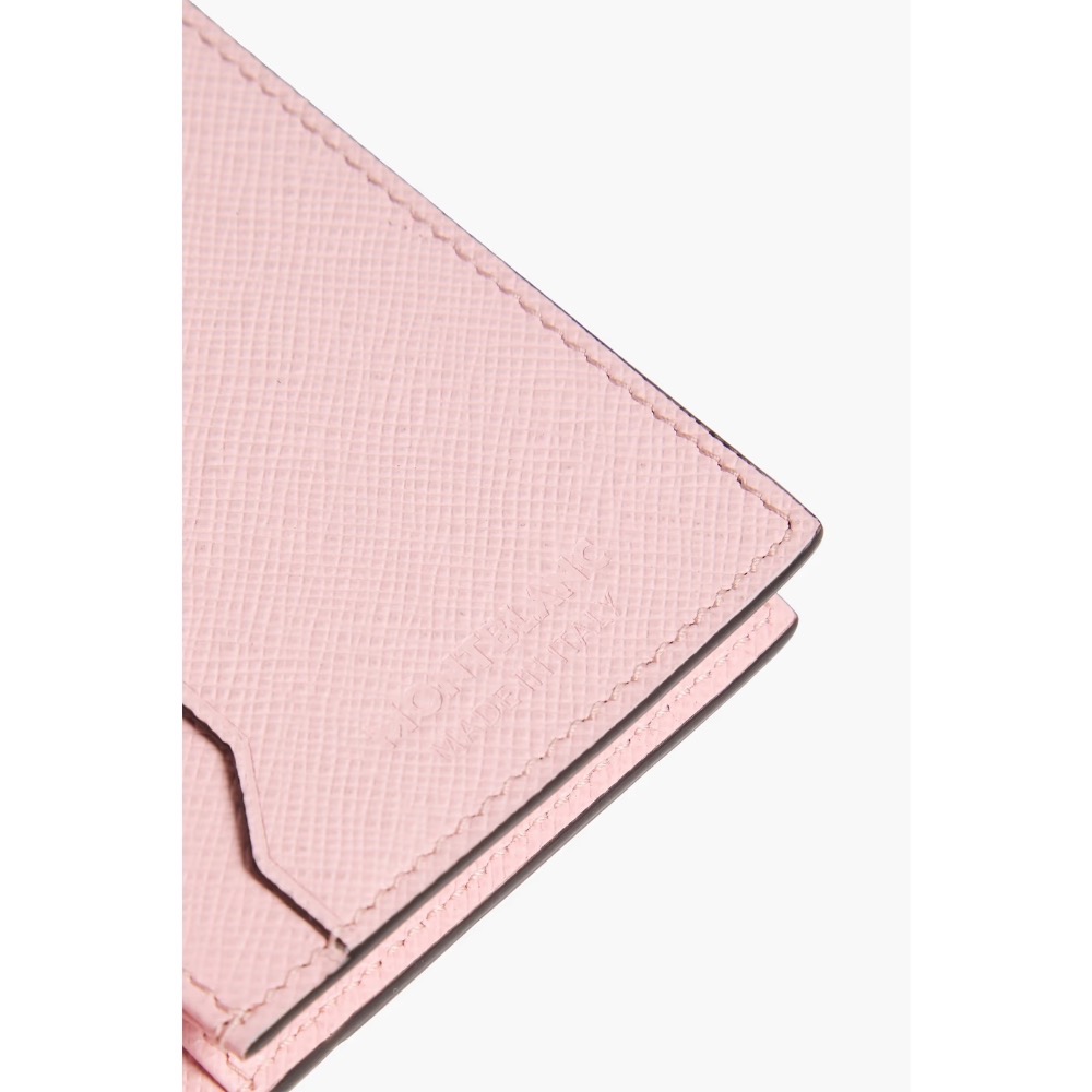 唯ㄧ現貨 💖 MONTBLANC (萬寶龍) 👩🏻 絕版精品！玫瑰、胭脂色！繽紛 > 皮夾、短夾、卡夾、錢包、名片夾！-細節圖8