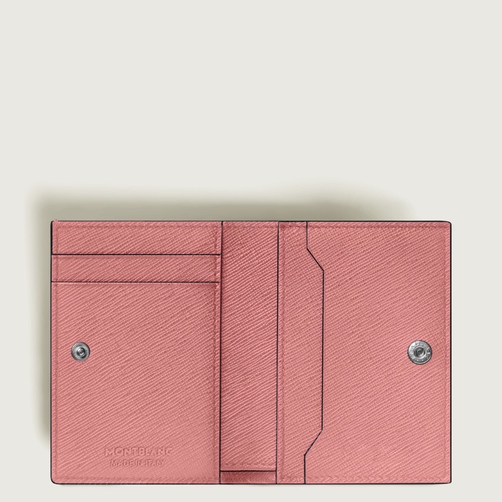 唯ㄧ現貨 💖 MONTBLANC (萬寶龍) 👩🏻 絕版精品！玫瑰、珊瑚、胭脂色！如意 > 皮夾、短夾、卡夾、錢包！-細節圖6