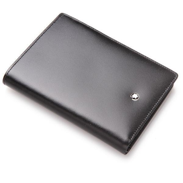 唯ㄧ現貨 💖 MONTBLANC (萬寶龍) 👩🏻 絕版精品！墨子、黑色！特殊身份 > 皮夾、短夾、卡夾、錢包、名片夾！-細節圖5