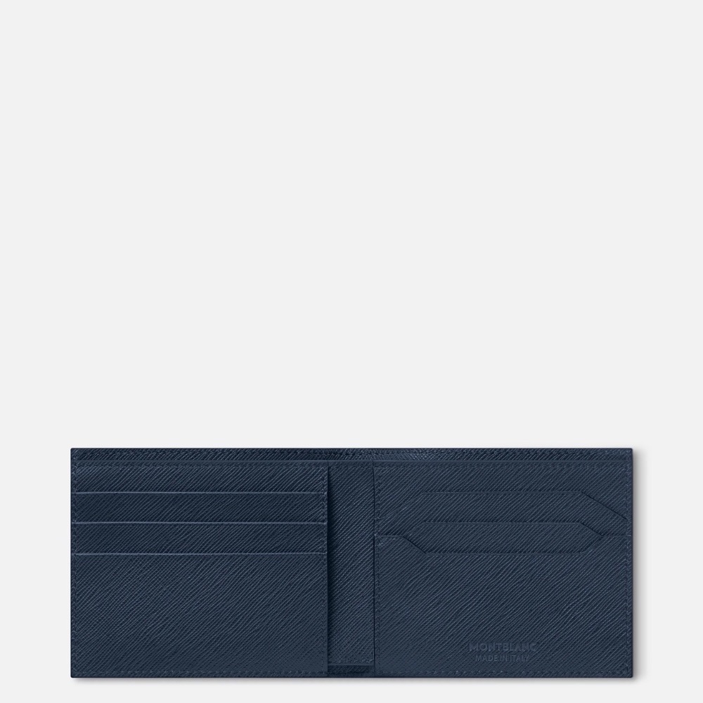 唯ㄧ現貨 💖 MONTBLANC (萬寶龍) 👩🏻 絕版精品！古典、墨水藍色！匠心 > 皮夾、短夾、卡夾、錢包、名片夾！-細節圖4