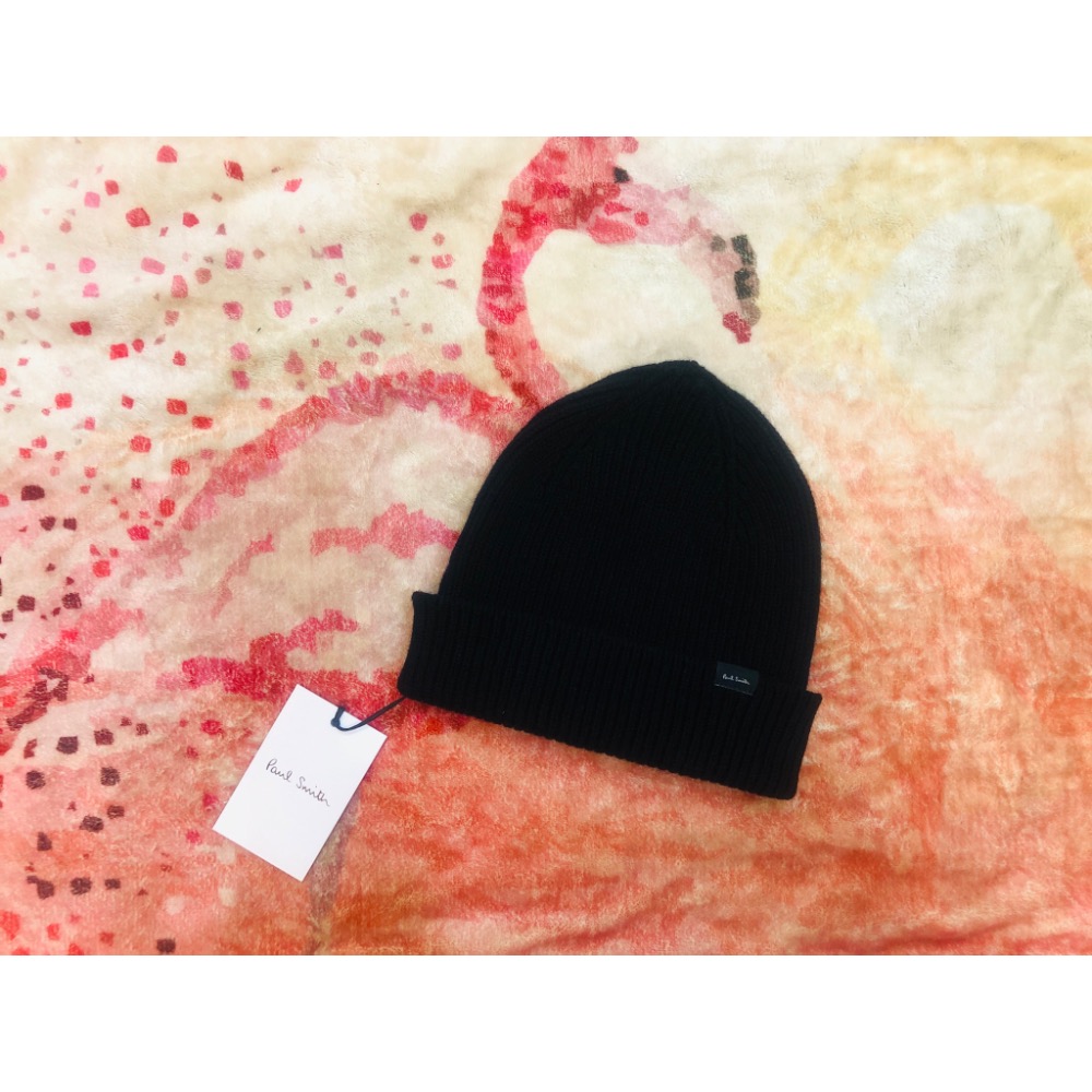 (實拍) 👠 Paul Smith 💌 絕版精品！黑色！手洗、冷洗羊毛！Cashmere > 羊毛帽、毛線帽、針織帽！-細節圖11