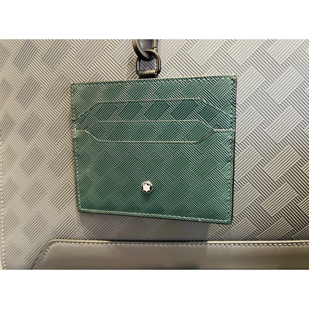 唯ㄧ現貨 💖 MONTBLANC (萬寶龍) 👩🏻 絕版精品！英倫、綠色！風尚 > 皮夾、短夾、卡夾、錢包、名片夾！-細節圖10