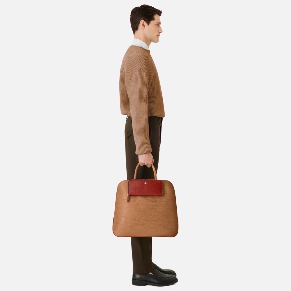 唯ㄧ現貨 💖 MONTBLANC (萬寶龍) 👩🏻 絕版精品！珊瑚、胭脂、璽紅色！嬌貴 > 皮夾、長夾、卡夾、錢包！-細節圖8