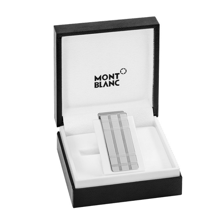 唯ㄧ現貨 💖 MONTBLANC (萬寶龍) 👩🏻 絕版精品！銀色！雋刻 > 鈔票夾、名片夾、皮夾、短夾、卡夾、錢包！-細節圖3