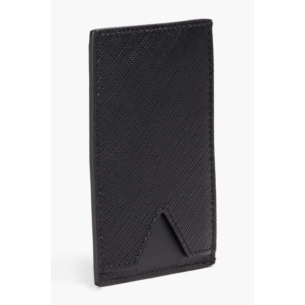 唯ㄧ現貨 💖 MONTBLANC (萬寶龍) 👩🏻 絕版精品！墨子、黑色！口袋 > 皮夾、短夾、卡夾、錢包、名片夾！-細節圖2