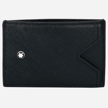 唯ㄧ現貨 💖 MONTBLANC (萬寶龍) 👩🏻 絕版精品！墨子、黑色！添好運 > 皮夾、短夾、卡夾、錢包、名片夾！-細節圖3