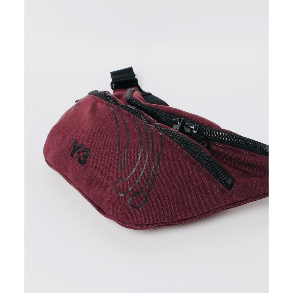 唯ㄧ現貨 💖 Y3 (Y-3) 💛 絕版精品！黑醋栗、勃根地、酒紅色！藝繡包 > 腰包、發財包、側背包、斜背包、肩背包！-細節圖4