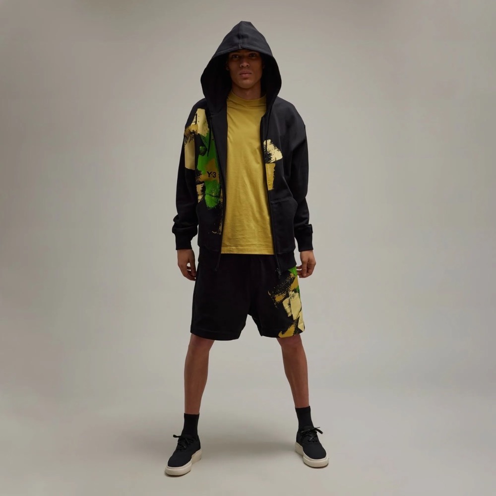 唯ㄧ現貨 💖 Y3 (Y-3) 💛 衝評價❗️絕版精品！黑色！筆觸！琥珀 > 刺繡、連帽、長袖、外套、夾克、衛衣、帽T！-細節圖11