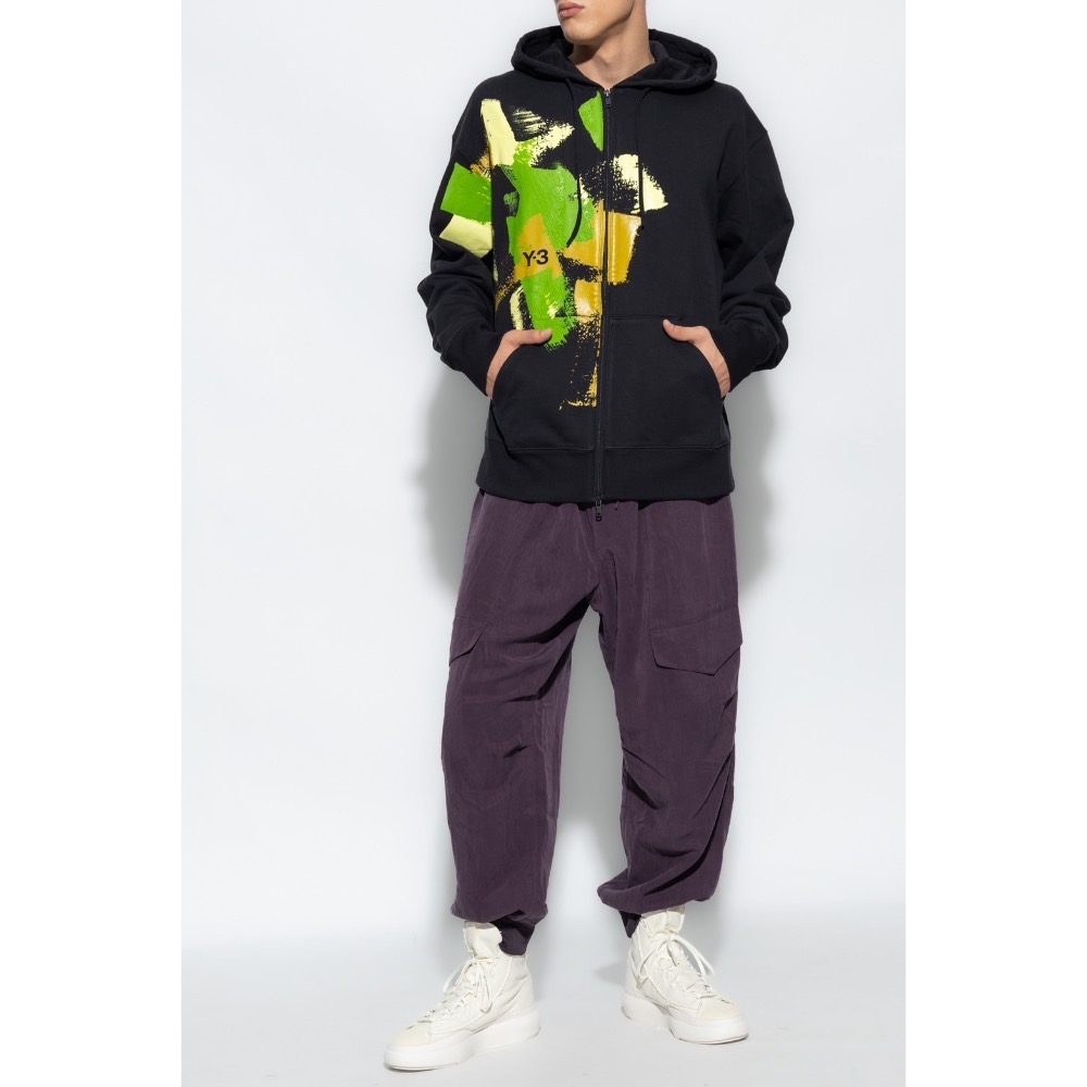 唯ㄧ現貨 💖 Y3 (Y-3) 💛 衝評價❗️絕版精品！黑色！筆觸！水墨 > 刺繡、連帽、長袖、外套、夾克、衛衣、帽T！-細節圖10