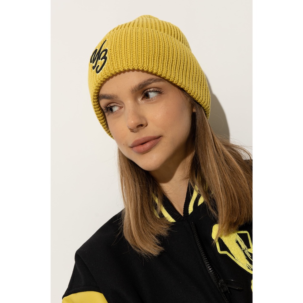 唯ㄧ現貨 💖 Y3 (Y-3) 💛 絕版精品！水果、甜椒、黃色！手洗、冷洗羊毛！小畫家 > 羊毛帽、毛線帽、針織帽！-細節圖4