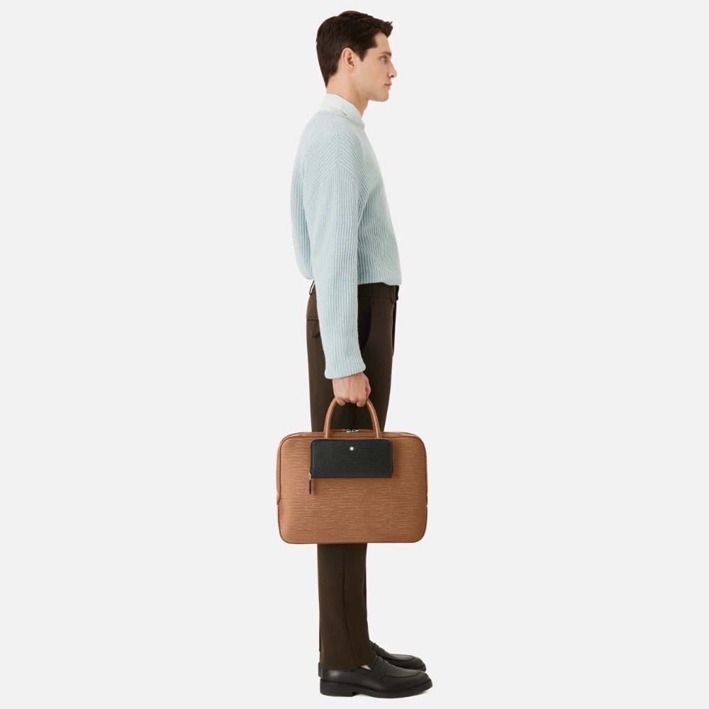唯ㄧ現貨 💖 MONTBLANC (萬寶龍) 👩🏻 絕版精品！古典、墨水藍色！神女 > 手拿包、手機包、長夾、卡夾、錢包！-細節圖2
