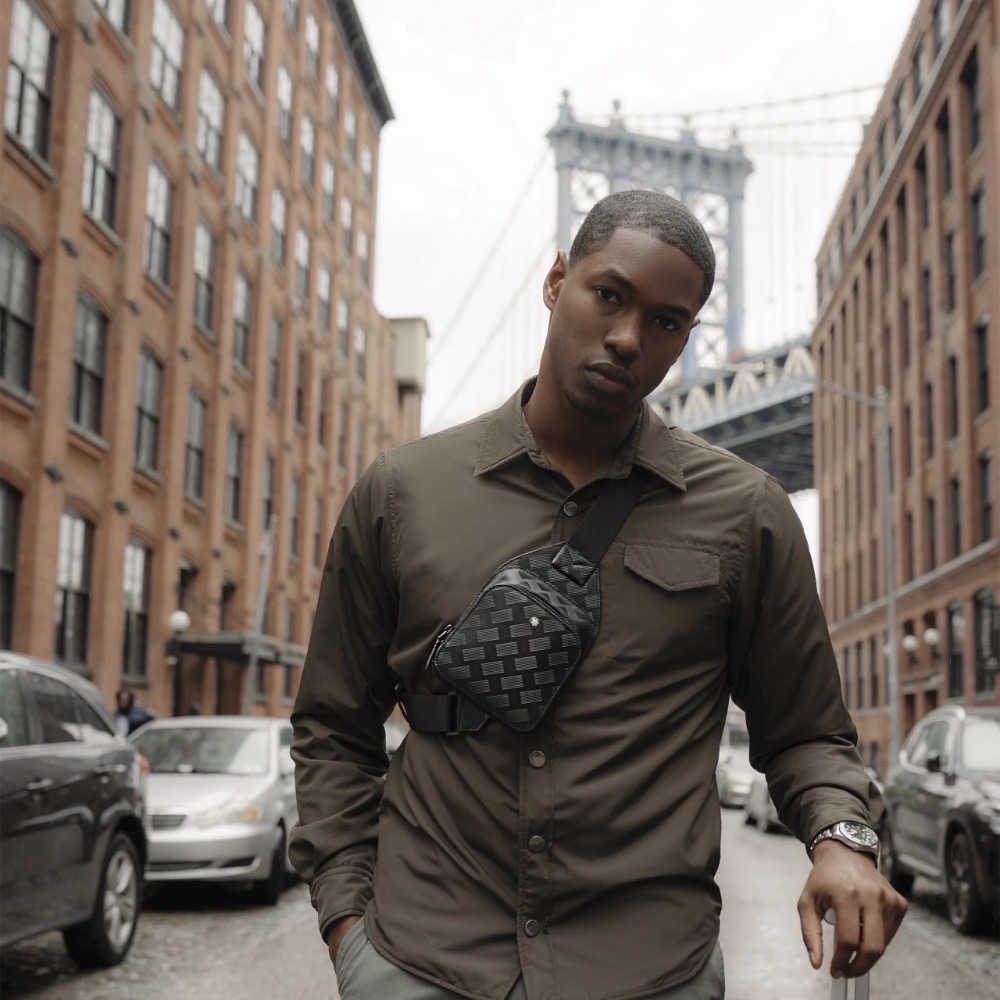 唯ㄧ現貨 💖 MONTBLANC (萬寶龍) 👩🏻 絕版精品！墨子、黑色！遊俠 > 側背包、斜背包、肩背包、手提包！-細節圖5