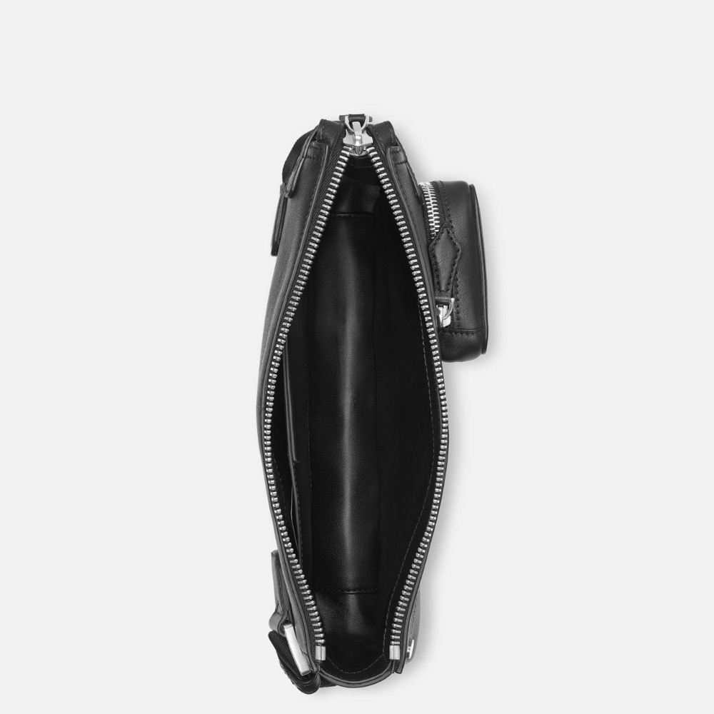 唯ㄧ現貨 💖 MONTBLANC (萬寶龍) 👩🏻 絕版精品！墨子、黑色！初生 > 腰包、導購包、側背包、斜背包、肩背包！-細節圖5