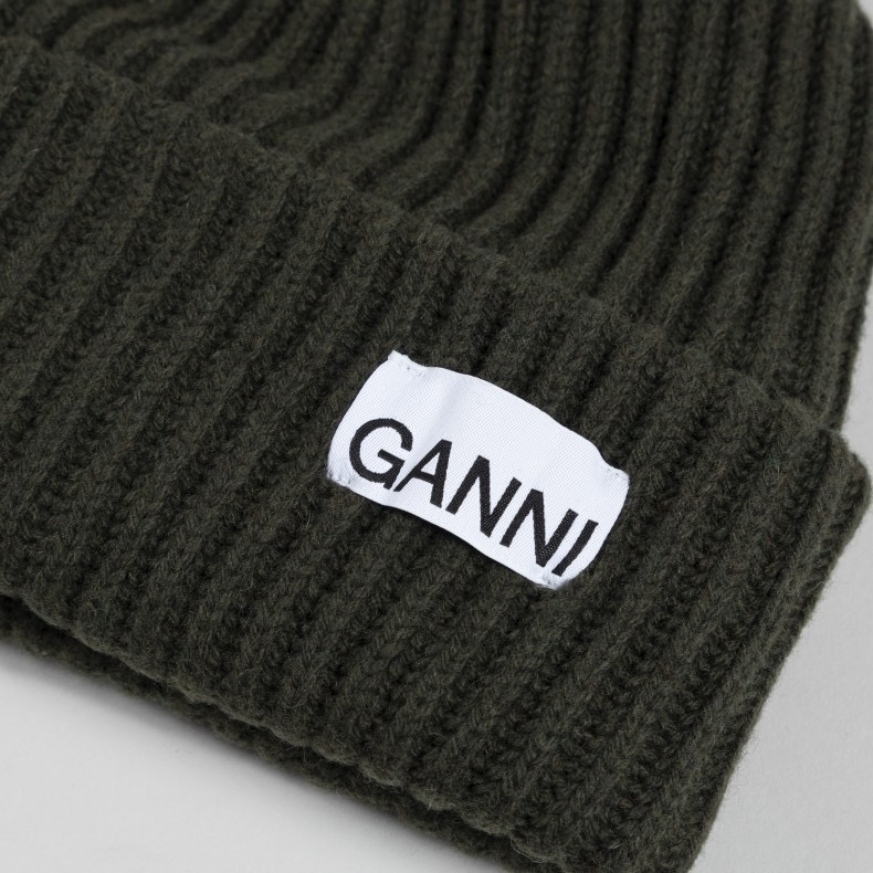 唯ㄧ現貨 💖 GANNI ✨ 絕版精品！橄欖、綠色！手洗、冷洗羊毛！北歐時尚 > 羊毛帽、毛線帽、針織帽！-細節圖10
