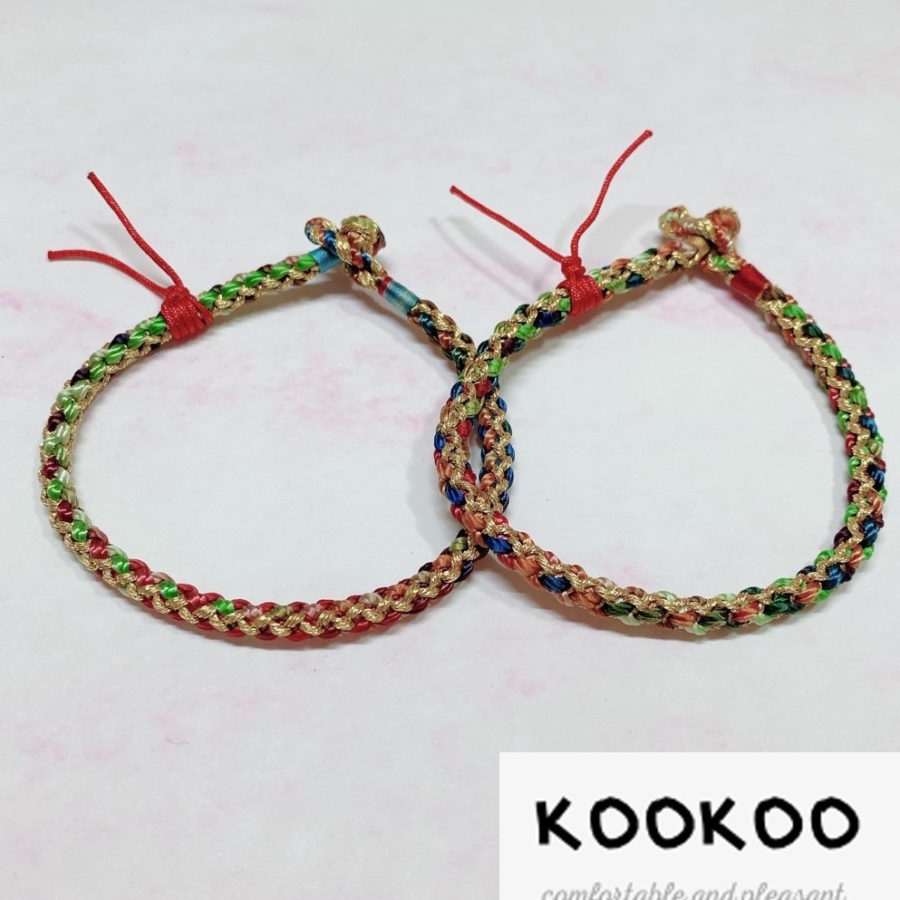 kookoo飾品✡ 端午節五彩圓繩 驅瘟避疫保平安健康 手工編織 兒童手繩 平安手繩 紅繩 紅線 香包-細節圖8