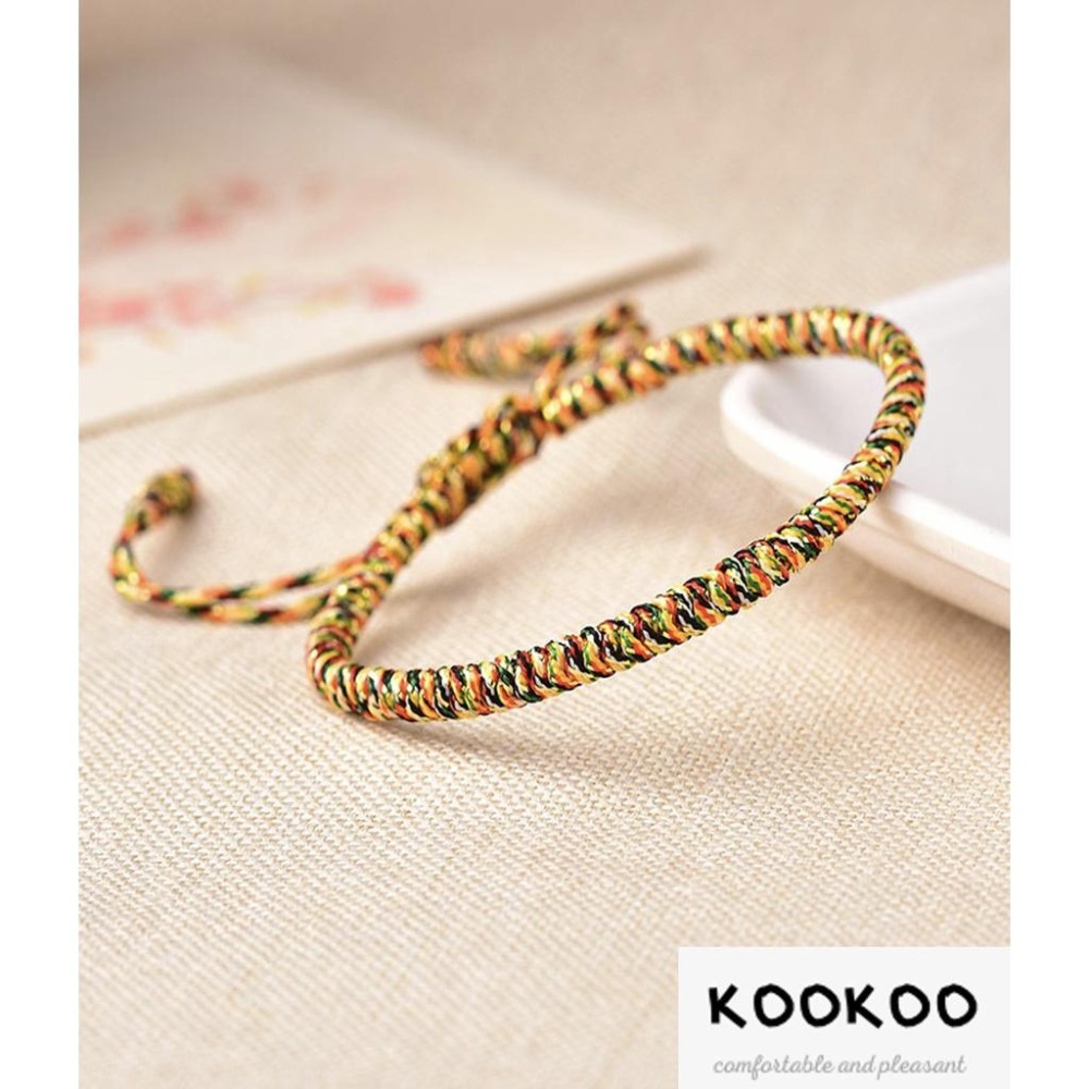 kookoo飾品✡金剛結祈福平安手環 五色繩 五色線 幸運繩 護身符 手工編織-細節圖7