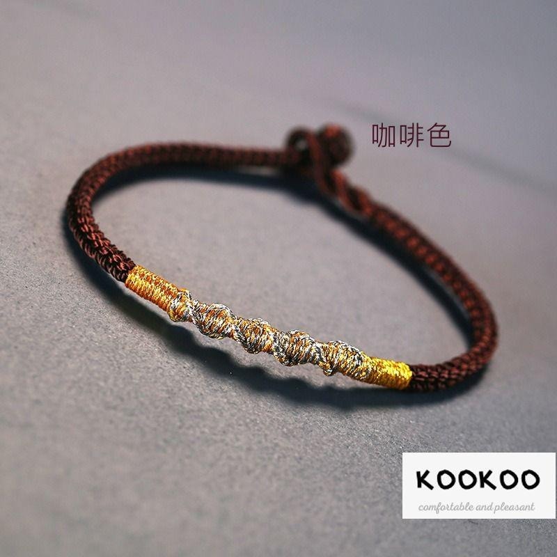 kookoo飾品✡時來運轉編織手環 守護手鍊 幸運手鍊 繩環 手工手環 轉運 好運-細節圖7