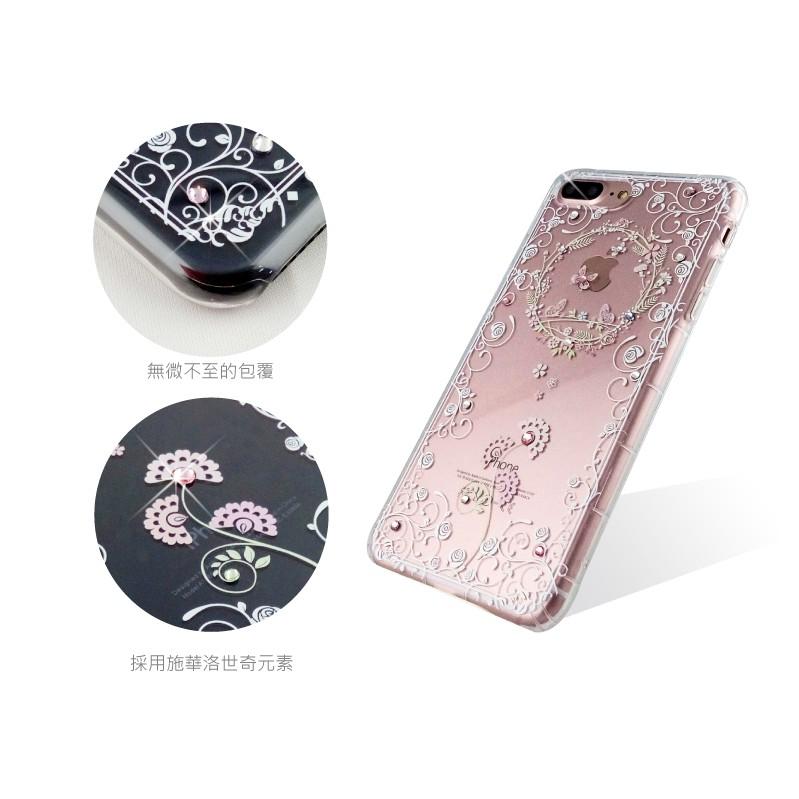 Apple iPhone6/7/8 (4.7) 【 蝶戀 】 施華洛世奇水晶 軟套 保護殼 彩繪空壓殼-細節圖3